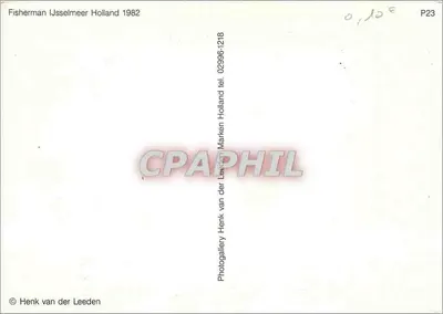 Visser op het meer IJsselmeer — Nederland — Henk van der Leeden — Achterkant