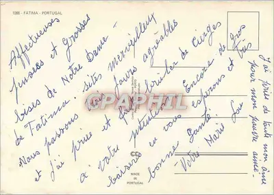 Fátima — Papas e Basílica — n° 1066 — Verso