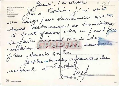 FATIMA — Basílica e multidão — Verso