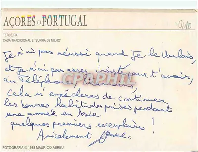 Terceira — tradicional casa de trigo — Açores, Portugal — Verso