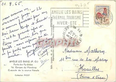 Garganta de la fuente Rénale — Amélie-les-Bains — Ed. Larrey — Reverso