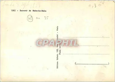 Bains-les-Bains — widok panoramiczny — Wydawnictwo Gâhair, Paryż — Rewers