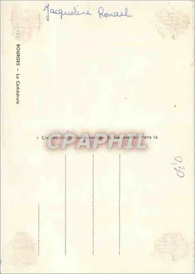 Bourges — A Catedral — Cie des Arts Photographiques, 41 rue Latellier, Paris 15 — Verso