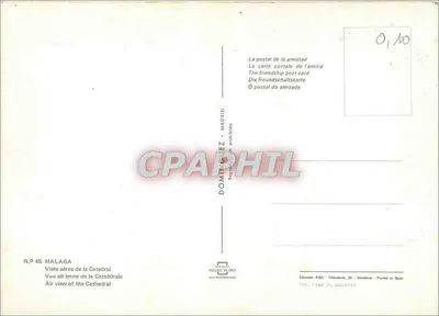 Malaga — Widok z lotu ptaka katedry — DOMIT GÓMEZ, Madryt — Rewers