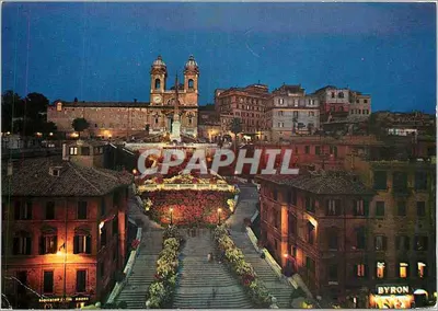 Rzym — Piazza di Spagna i Trinità dei Monti — wydawca Ro Lozzi, nr P.461