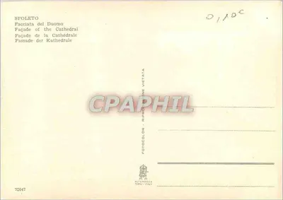 Spoleto — Façada katedry — Alterocca, seria 72647 — Rewers
