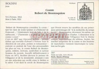 Graf Robert de Montesquiou — Portrait von Giovanni Boldini — Verlag CEE, Serie D2 41 79-17 — Rückseite