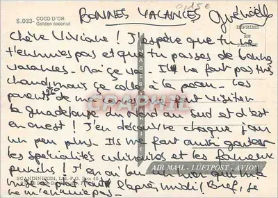 Coco d'Or — Coque de Ouro — Imagens da França — Verso