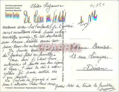 Gentiana germanita — Z Lyon do festiwalu — Druck und Verlag Engadin Haus AG — Rewers