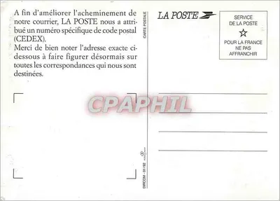 CEDEX — serviço postal — La Poste — Verso