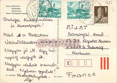 Zánka — Úttörőváros — Pionnierstadt — wydawca JT-1676/801 — Rewers