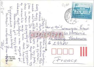 Budapeszt — Belváros — widok na statuę Buda, Grand Hôtel i rzekę Dunaj — wydawca Kiss Antal, n° 3021/902 — Rewers