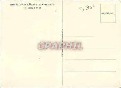 Hotel Três Reis — Einsiedeln — L.M. Koldere & Druck, Bern — Verso