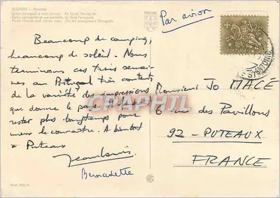 Pomarão — Igreja paroquial e vista parcial do fundo Ferragudo — editor Mod. 588 /p. — Verso