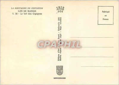 O forte das Cigognas — Ilhas de Glenan — Edições d'Art Jos, V. 30 — Verso