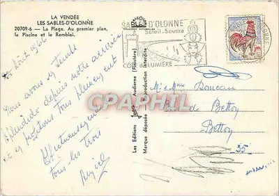Les Sables-d'Olonne — A Praia, a Piscina e o Remblai — Les Éditions Soleil, Sourire — Verso