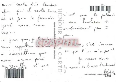 Crianças brincando ao ar livre — Humour à la carte, editor BISON — Verso