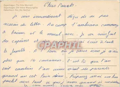 Mała Rybka — brązowa statua w Kopenhadze — wydawca EDERB, n°14 — Rewers