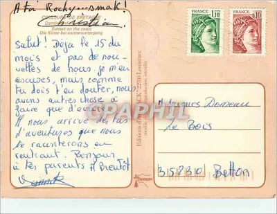 Pôr do sol na costa — Éditions d'Art Jack — n°22700 — Verso