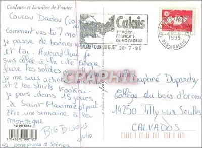 Zachód słońca nad plażą — Calais — Wydawnictwo Art du Guet — Rewers