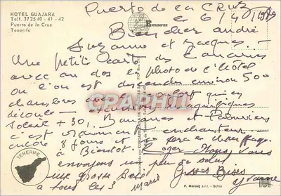 Hotel Guajara — Puerto de la Cruz — editor Europafilm — Verso