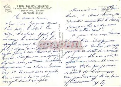 Puy Saint Vincent — estação de esqui — Éditions des Alpes — Verso