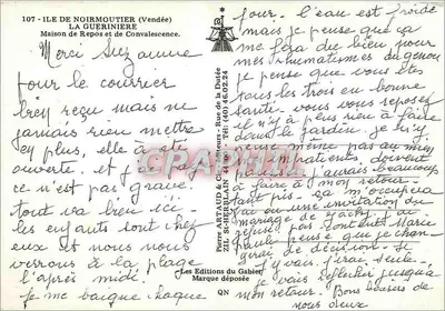 Ilha de Noirmoutier — Casa de Repouso e Convalescência — Les Editions du Gabier — Verso