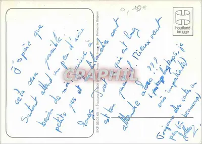 Casal sob cerejeiras em flor — texto impresso e manuscrito — Houtland Brugge — Verso