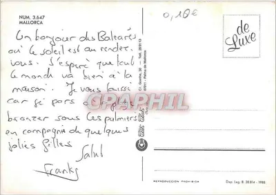 Mallorca — praia — editor Luxe, n° 3.647 — Verso