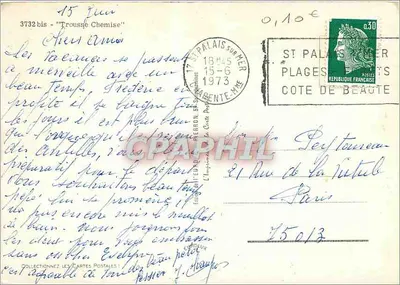 Trousse-Chemise — praia de Saint-Palais-sur-Mer — editor EUROP, n° 3732 bis — Verso