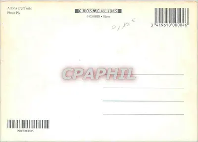 Dziecko z bagietką — reklama spożywcza — Gros Calins, Mâcon — Rewers