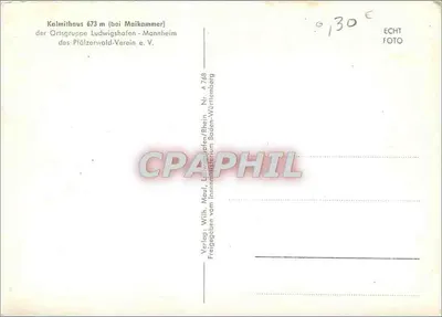 Kalmithaus 673 m (bei Maikammer) — wieża telekomunikacyjna i budynki — wydawca: Verlag Wilh. Maul, Ludwigshafen/Baden-Württemberg, nr A 748 — Rewers