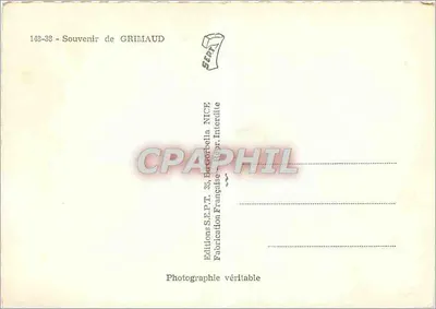Grimaud — Souvenir de GRIMAUD — Éditions S.E.P.T. NICE — Verso
