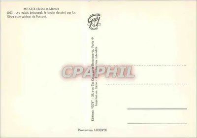 Meaux — Il giardino Bossuet — Edizioni GUY — Verso