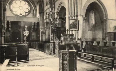 Montreal (Yonne) — Interior da Igreja — Coleção J. D. Sens