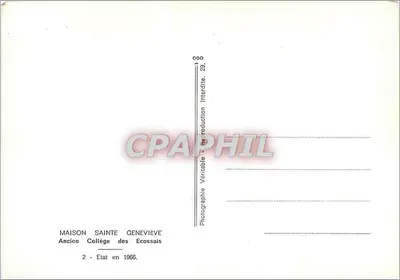 Casa Santa Geneviève — Antigo Colégio dos Escoceses — n°2 — Verso