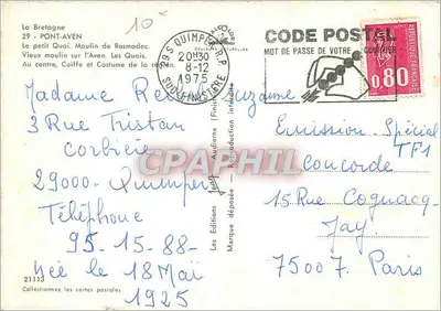 Puente-Aven — El Saludo — Ediciones Finistère — Reverso