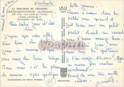 Châteauneuf-du-Faou — widok panoramiczny — Wydawnictwo Iris — Rewers
