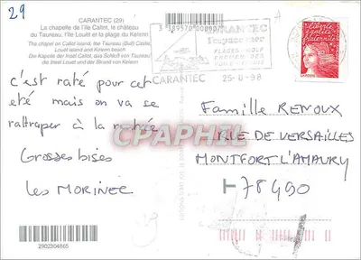 Carantec — Baía de Morlaix — editor não visível — Verso