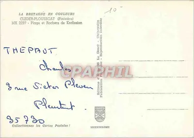 Praia e Rochas de Kerfissien — Cleder-PloUESCAT (Finistère) — Éditions d'Art OS — Verso