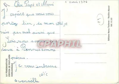 Fouesnant — Kobieta w tradycyjnej czapce i zamek — Henry Touléron, K 312 — Rewers