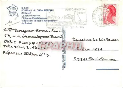 Portsall, Ploudalmézeau और चर्च — कला संस्करण JOS le DOAR, संख्या 150 — पीछे