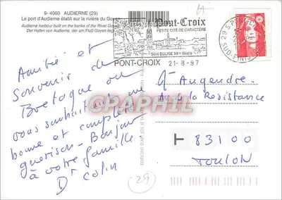 Le Goyen - Audierne — Editor: Ediciones de Arte Jos Le Dantec, n°29 — Reverso