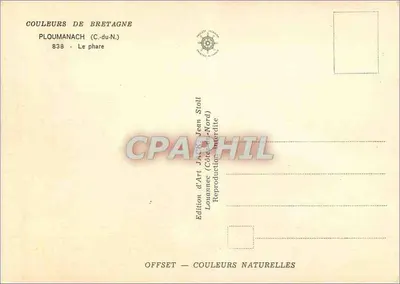 P loumanach — De lantaarn — Artistieke uitgave Jack, Louanne (Côtes-du-Nord) n°838 — Achterkant