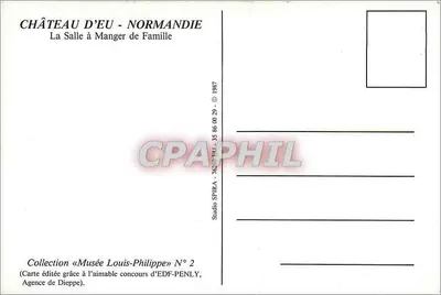 Castelo de Eu - Normandia — A Sala de Jantar da Família — Studio SPIRA N° 2 — Verso