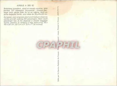 Air France Airbus A300B2 — F-BVGA — Irapa Uitgever — Achterkant