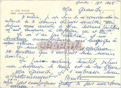 Mimosa — Nice — Éditions Photographiques Françaises — Verso