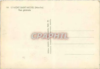 Mont Saint-Michel — Algemene uitzicht — Edities Groff, Parijs — Achterkant