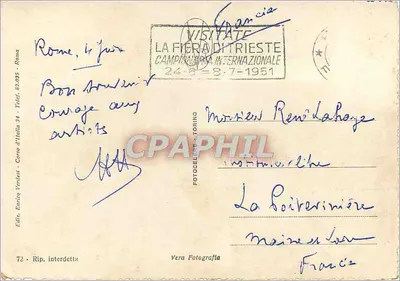 Pietro in Vincoli — Estátua de Moisés — Editor Vera Fotografia, n°72 — Verso