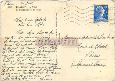 Tharon (L.-Atl.) — O Boulevard e a praia — Edição da Europ — Verso